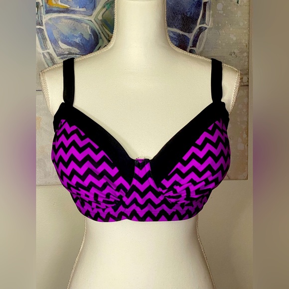 Ava & Viv Other - AVA-VIV Purple & Black Underwire Bikini Top SZ 20W GUC